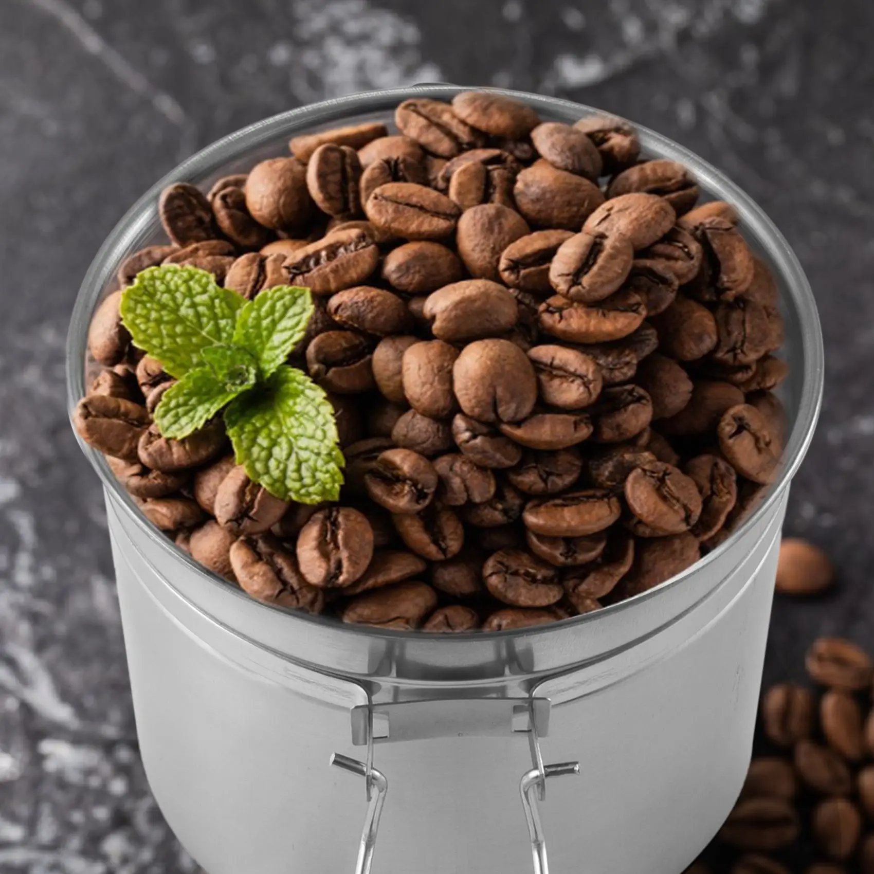 AS63-Airtight Canisters Sets For The Kitchen Stainless Steel - Beautiful For Kitchen Counter, Small 32Oz, Food Storage Container