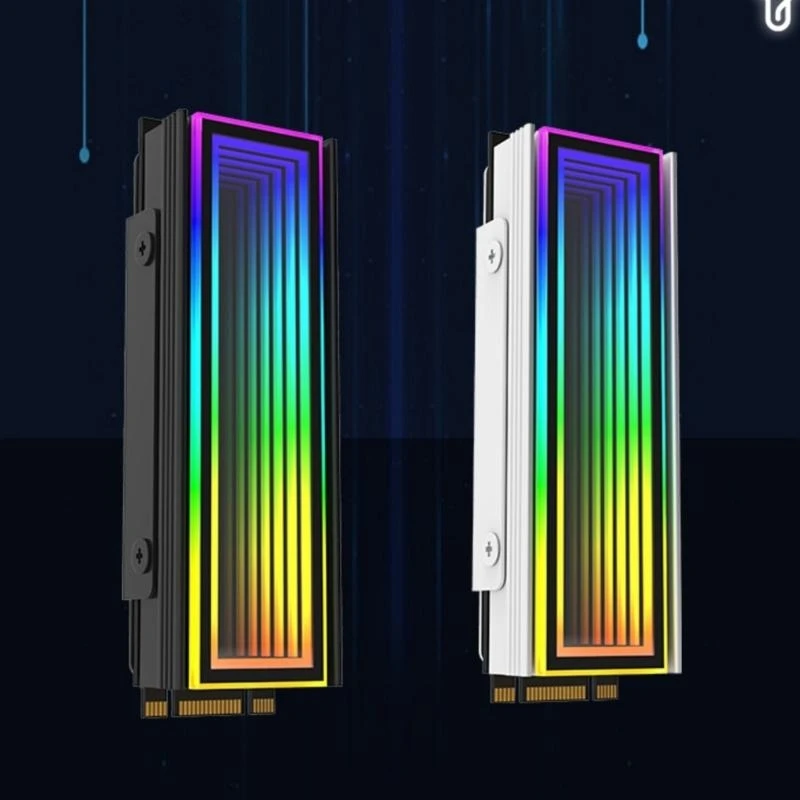 652f Aluminimalloy GPU Tire chaleur avec carte vidéo d'éclairage Radiateur gilet refroidissement