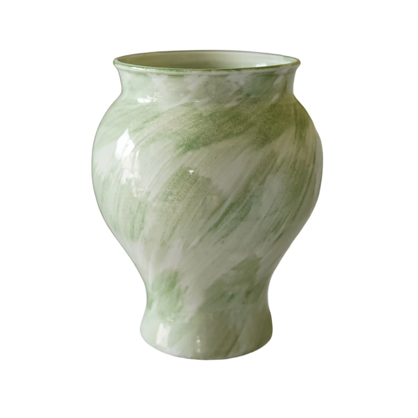 Simple flower pot Ceramic living room Household flow glaze water Molan Liuquan Maple Turtle Back Bamboo Green Plant Flower Speci