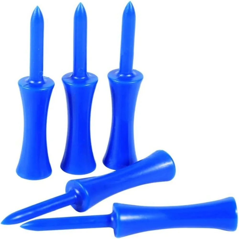 100pcs 68mm Length Step Down Golf Tees 2.5 Inches Height 1 1/4 Inch Size Unbreakable Plastic Tees Bright Colored