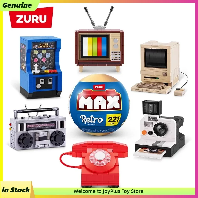 

ZURU MAX Retro Series Surprise Blind Ball Building Block Collectible Mini Retro Electronic Model Kit Desktop Decor Toys Gifts