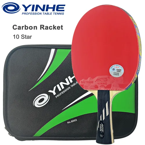 Imagen 2 del producto Raqueta de tenis de mesa profesional Yinhe, raqueta de Ping Pong ofensiva de carbono de 7/8/9/10 estrellas, elástica ligera con aprobada por ITTF