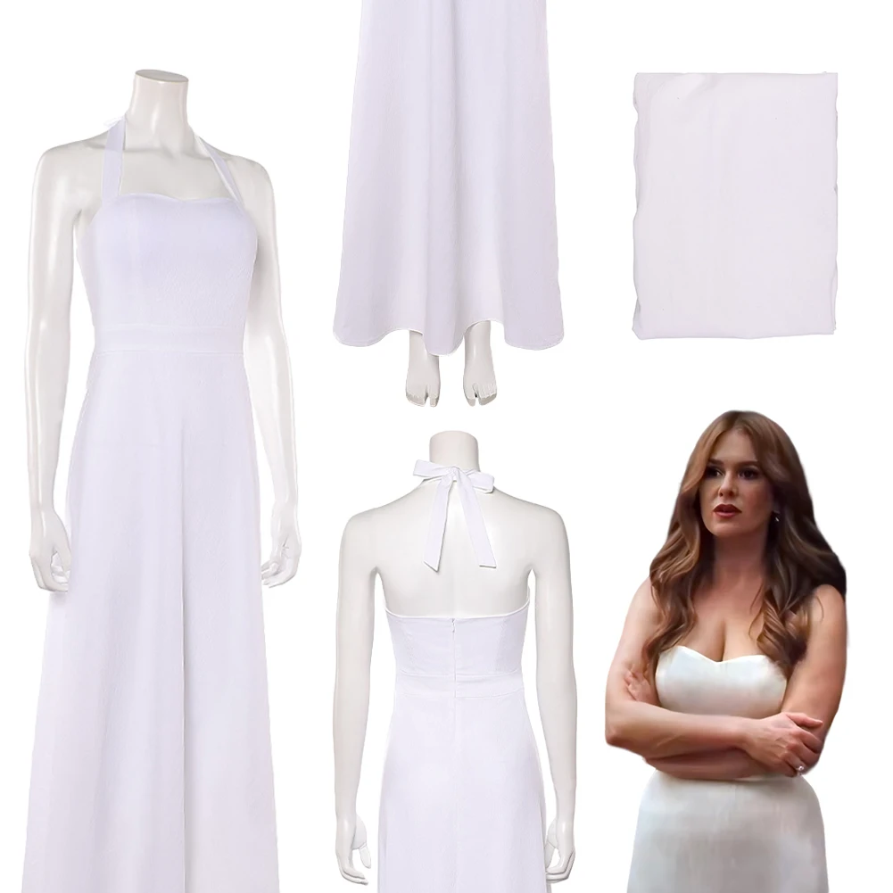 

Fantasia Now You See Me Косплей Henley Reeves Косплей Белое платье 2025 Фильм Disfraz Костюм Женская карнавальная одежда на Хэллоуин