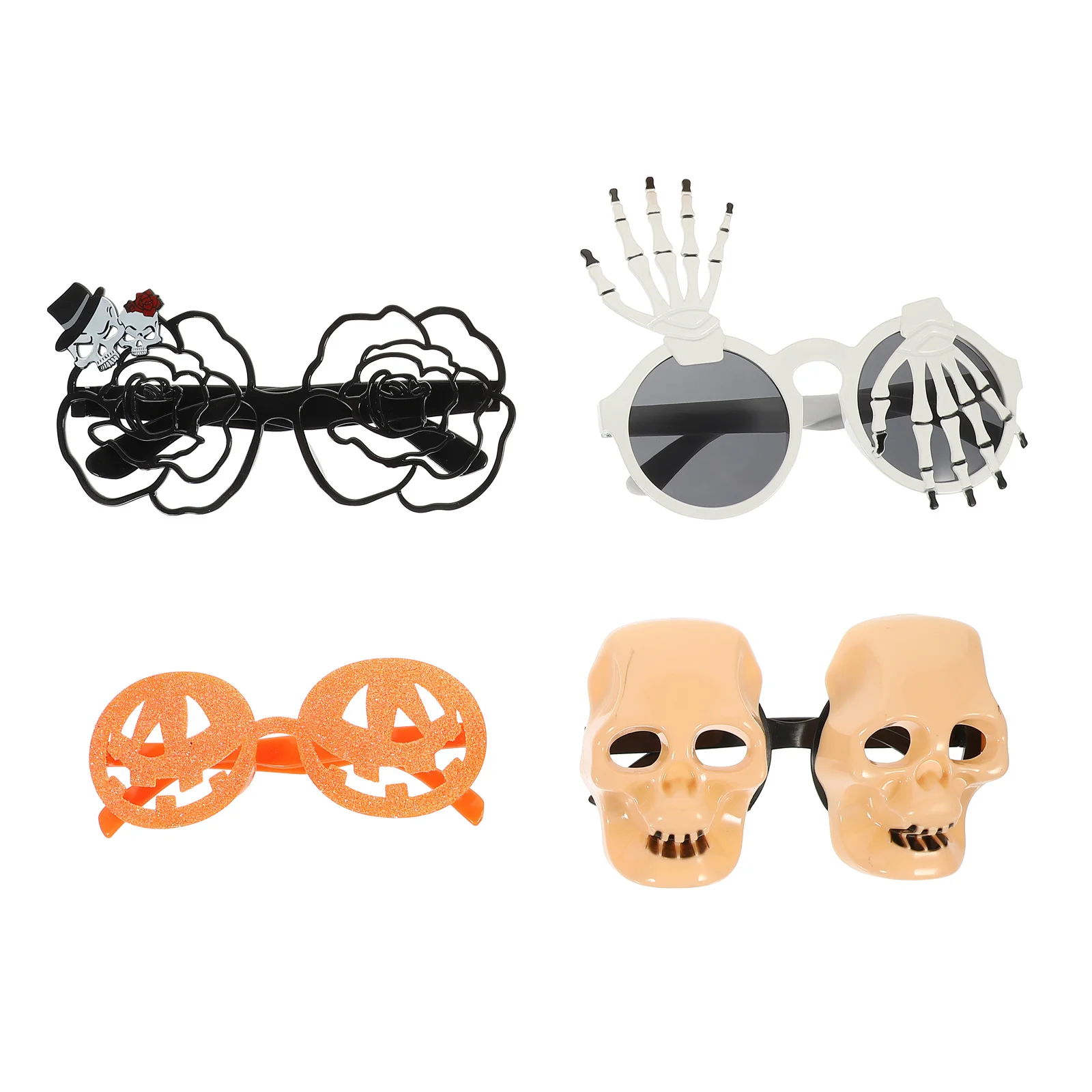 4 قطع من نظارات البراز المضحكة للحفلات، نظارات الهالوين للصور، نظارات شمسية مزخرفة للمهرجانات، فريدة من نوعها للحفلات من البلاستيك #6