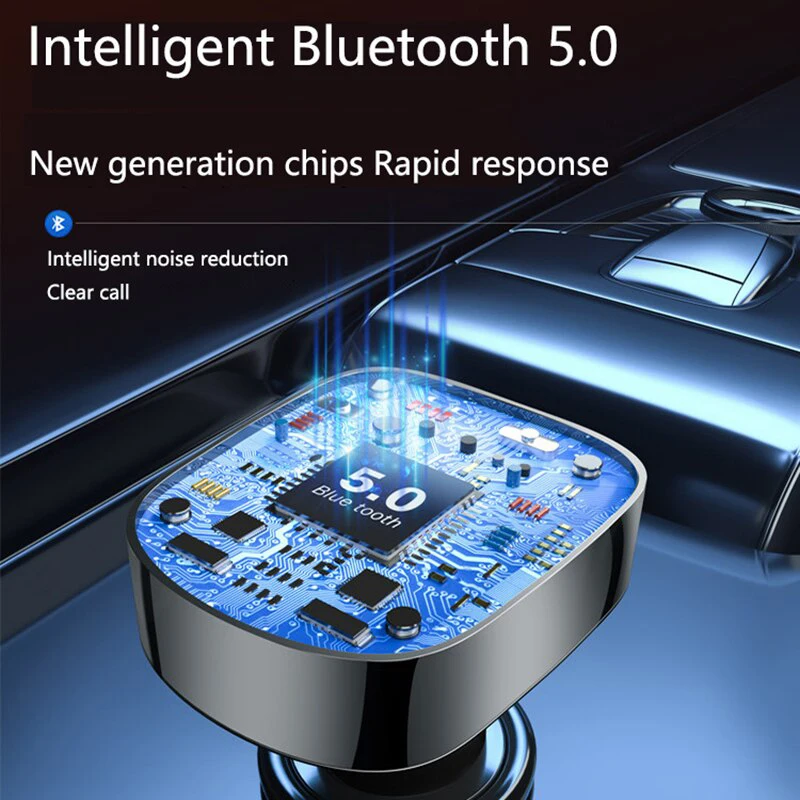 FM Transmitter Bluetooth Car MP3 Player Dual USB Fast Charger Car Kit Bluetooth Receiver Handsfree Music Player Speaker