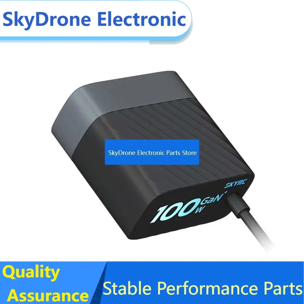 SkyDElSkyRC PDC100 100W GaN Charger With USB C Built In Cable Multi - Protocol Global Voltage Support For Devices Phones Laptops