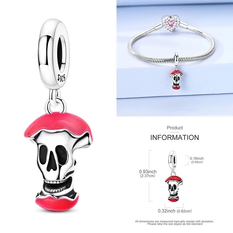 2026 Heiße Früchte-Serie 925 Sterling Silber Farbige Erdbeer-Kirsch-Avocado-Zitronen-Perlen Passend für Armreif DIY Armband Halskette Schmuck – Detail 19