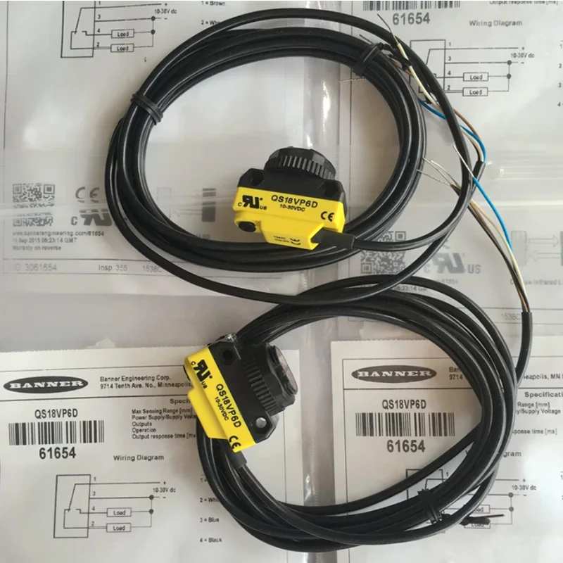 1pcs 100% Original BANNER QS18VN6D QS18VP6D  QS18VN6R QS18VP6R QS186E QS18VN6LV QS18VP6LV QS18VN6LP QS18V Photoelectric Switch