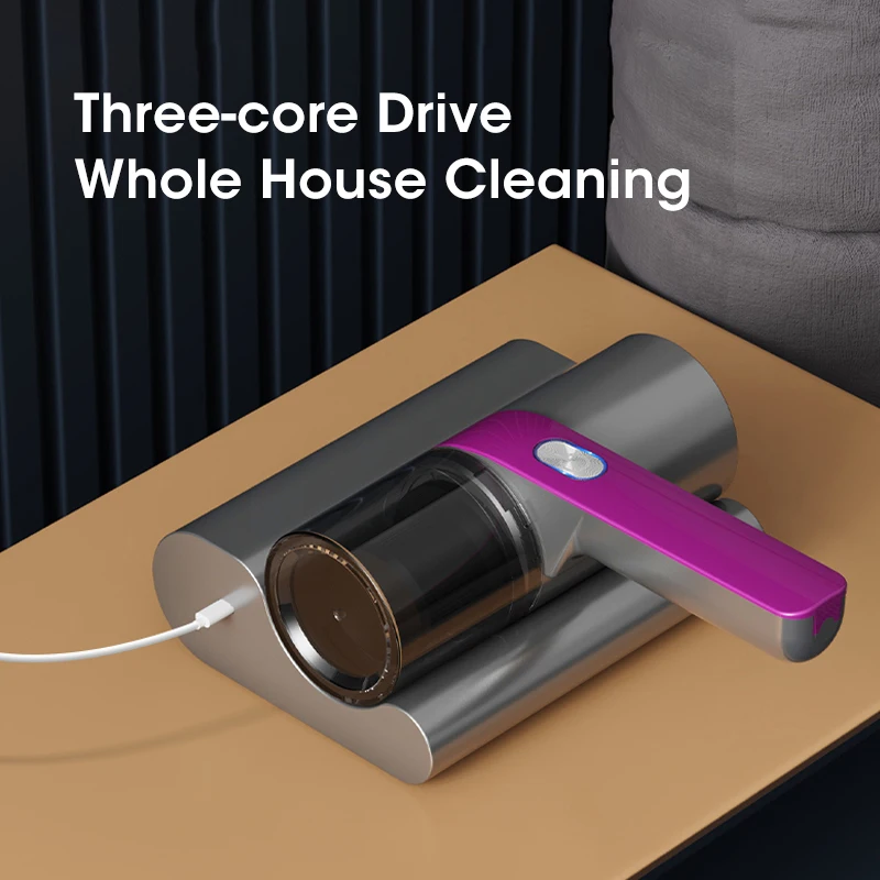 Ultraviolet Mite Removal Instrument Dust Vacuum Cleaner Cordless Handheld Vacuum For Mattress Sofa Bed Home Detachable Filter