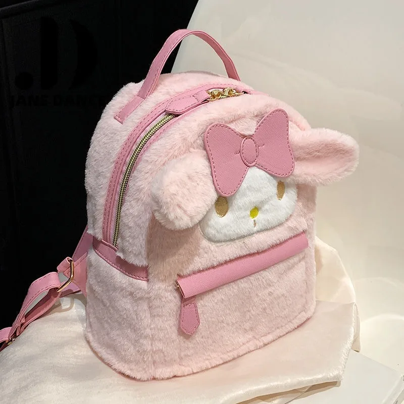 

Kawaii Cinnamoroll My Melody Sanrio студенческий пушистый рюкзак с героями мультфильмов, милая детская сумка для хранения, школьная сумка, рождественские подарки для детей