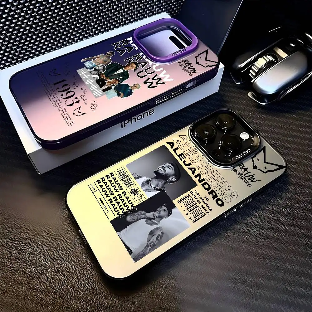 Funda de teléfono Epc Music r-row Alejandro Rap Color carcasa plateada para lPhone 17 16 16e 15 14 13 12 11 Pro Max Plus cubierta a prueba de golpes