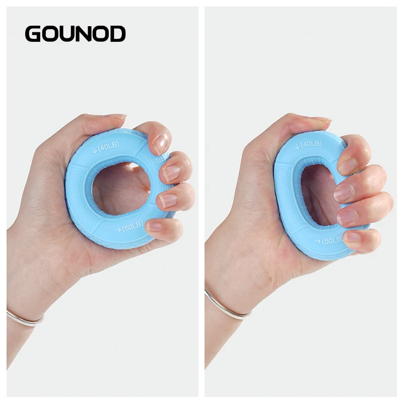 1PC GOUNOD Hand Grip Strengthener Hand Finger Exerciser Forearm Rings Hand Exerciser Silicone Squeezer Grippers Finger Physical image 4