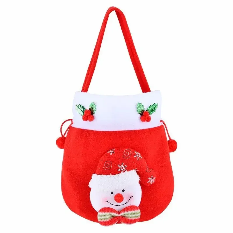 Christmas Gift Handbag 2024 New Creative Christmas Eve Apple Candy Small Gift Bag Children's Peace Fruit Bunch Pocket