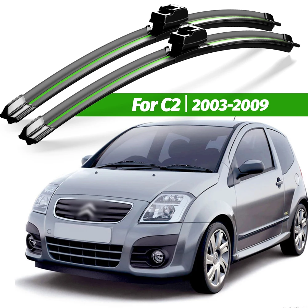 Wiper LHD Front Wiper Blades For Citroen C2 2003 - 2009 Windshield Windscreen Window Rain Brushes 24\