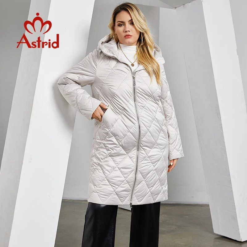 Astrid Women\'s Winter Jacket 2023 Plus Size Women Parka Long Thick Bio Down Jackets Hooded Diamond Quilted Coat Female Clothing