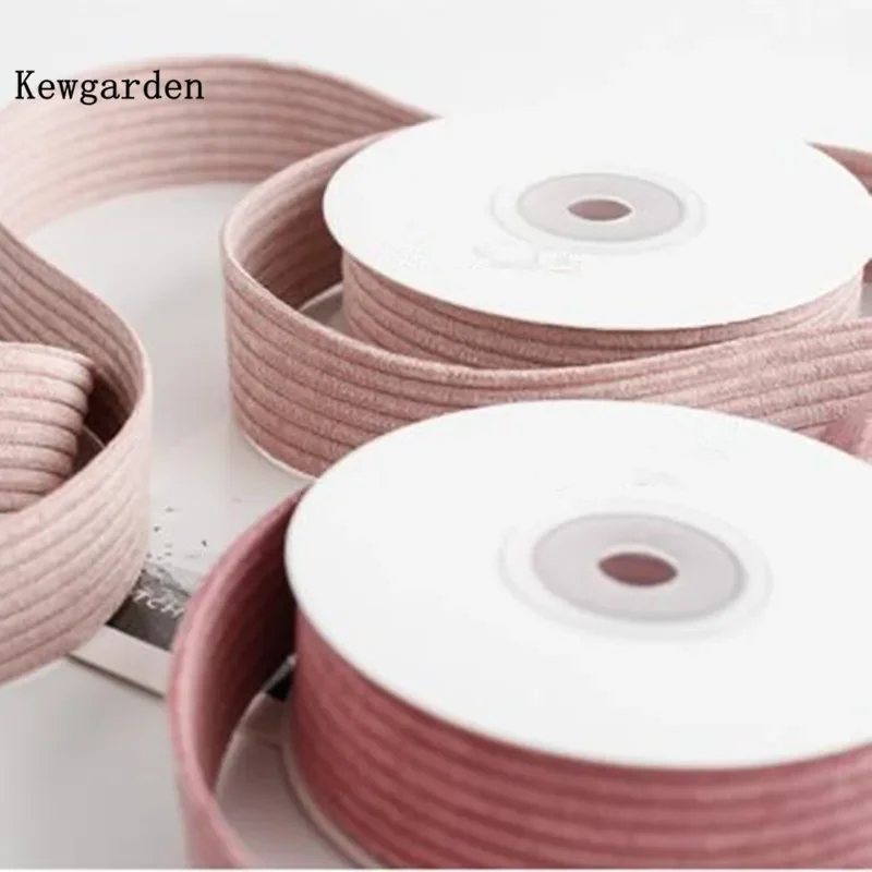 

Kewgarden DIY Make Hairbow Accessories Woolen cloth Stripe Ribbons 1" 25mm Materials Handmade Carfts Sew 5 Meters