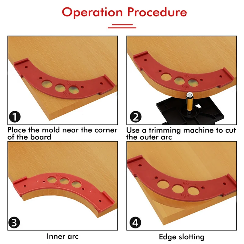 Positioning Template Inner/Outer Corner Large Arc Mold Radius Jig Woodworking Curved Angle Chamfering Template Rc Angle