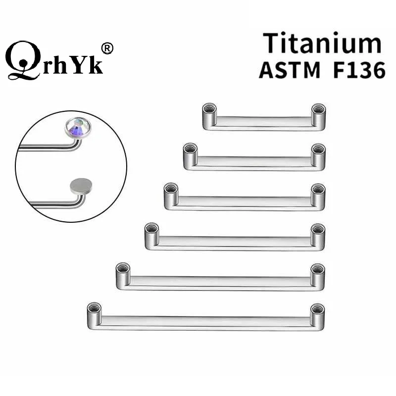 F136 Titanium Internally Threaded Surface Bar Base For Dermal Anchor Hide In Skin Piercing Jewelry
