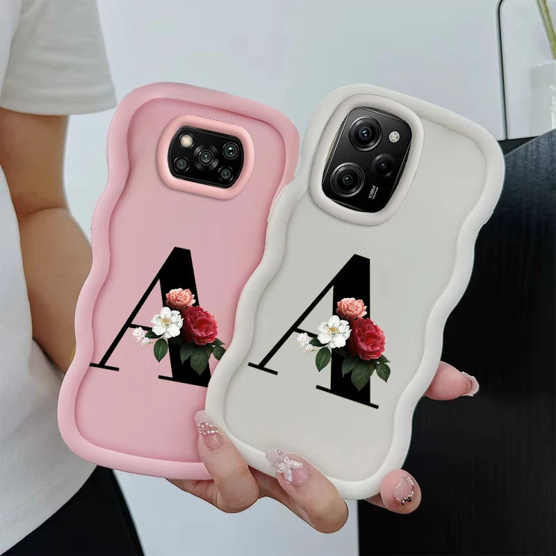 رسالة موضة موجة جراب هاتف ل Xiaomi 14T POCO C50 C51 C55 C65 X3 X5 X6 X7 M6 Pro لينة واقية معكرون غطاء