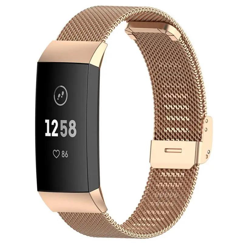 

Premium Milanese Band For Fitbit charge 4 3 Stainless Steel Mesh Watch Strap Loop For Fitbit charge 4 3 Replacement