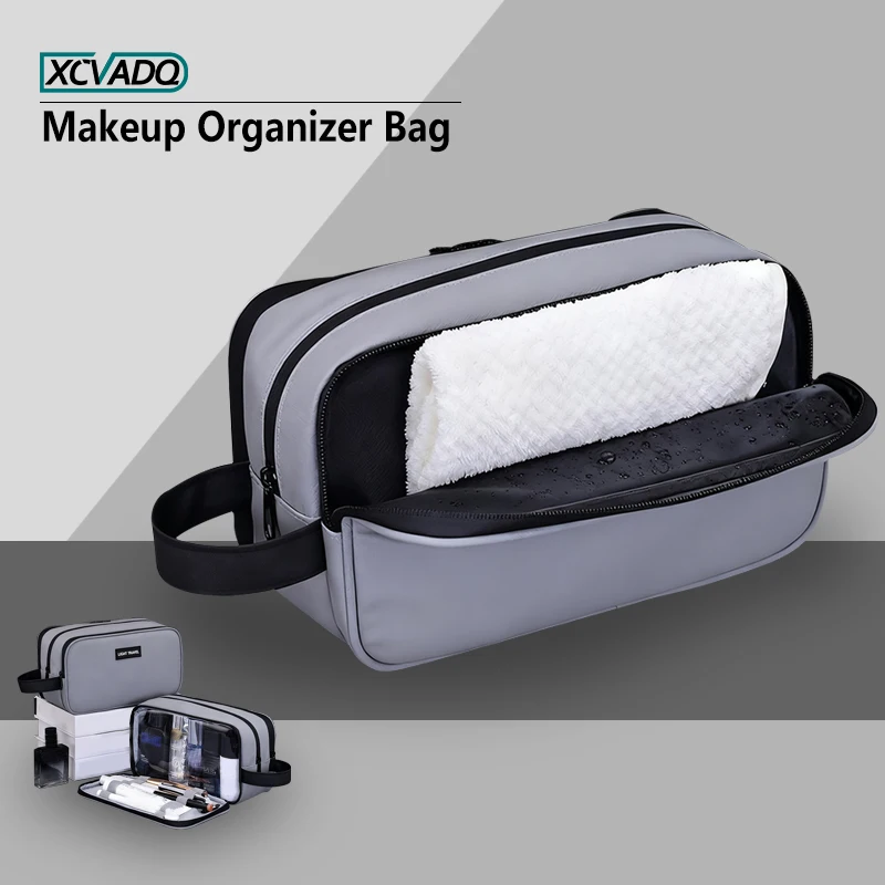 

1pcs Travel Toiletry Bag for Men,Water-Resistant Double-Sided Full-Open Dopp Kit,Versatile Organizer for Shower and Hygiene