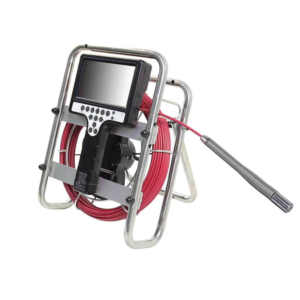 Meter Counter DVR Self Leveling Drain Sewer Inspection Video Camera Video Endoscope Camera Borescope Camera 7MM Cables B2