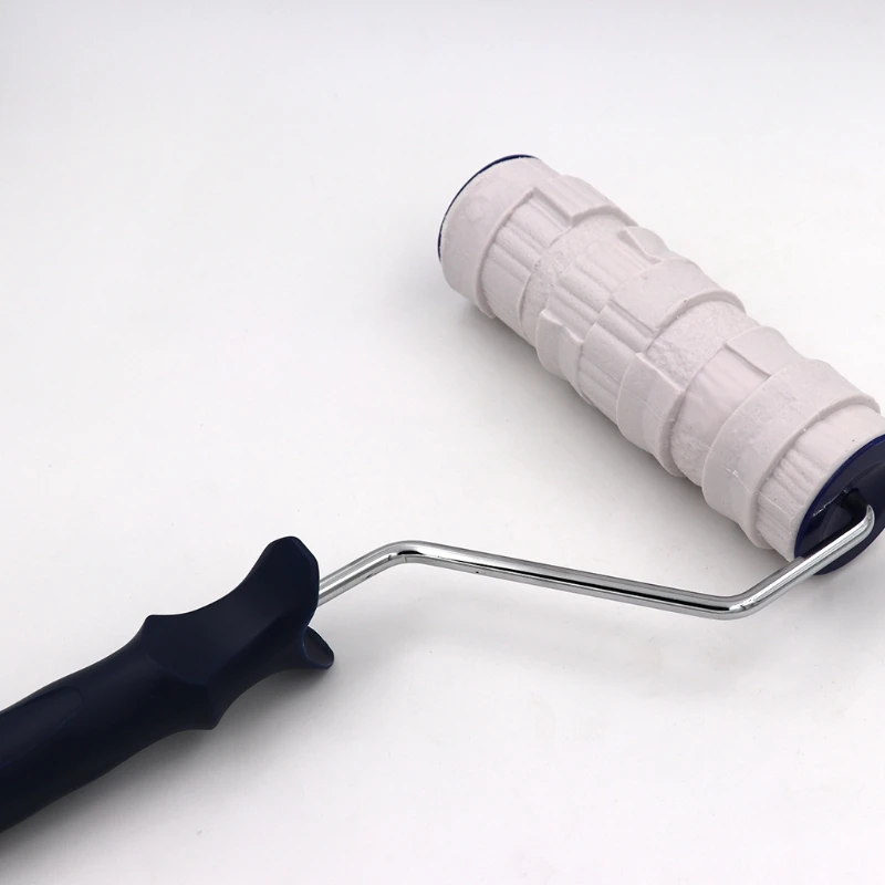 Rubber+ Stainless Steel DIY Patterned Paint Roller Decorative Rubber Roller 8" Portable Simple Concrete Texture Drop Shipping