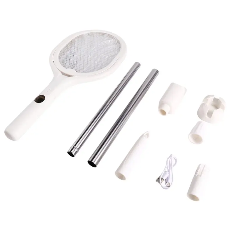 Mosquito Killer Lamp Power Display 2-In-1 Telescopic Electric Mosquito Swatter Multifunctional Fly Insect Trap