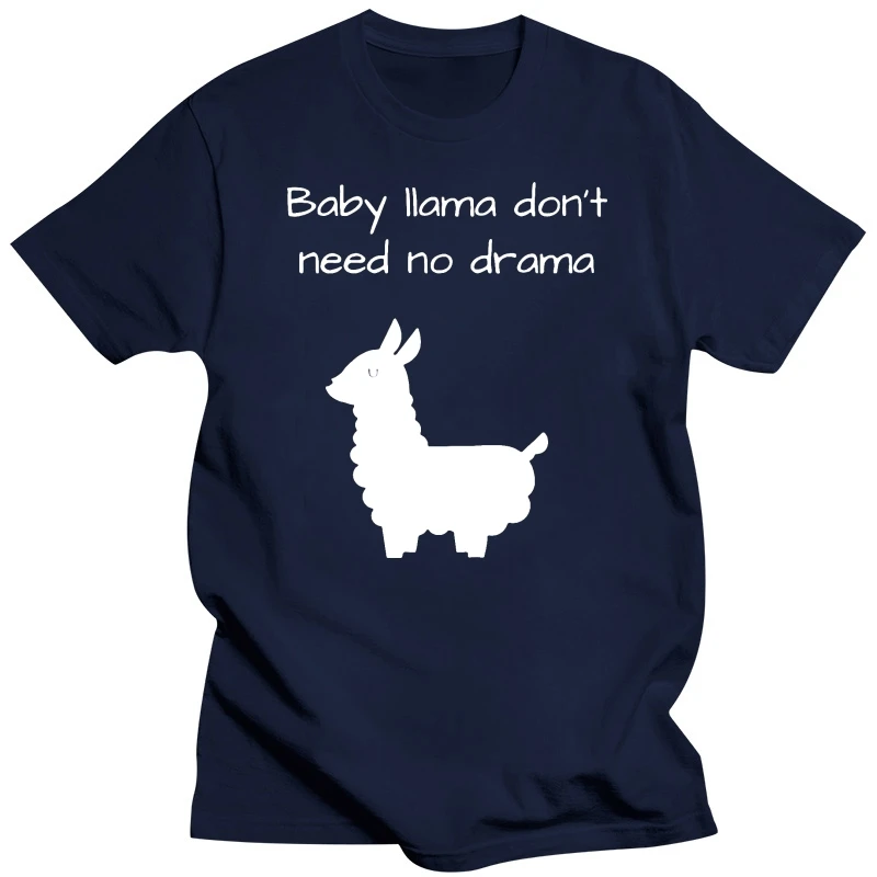 2019 Trendy Creative Graphic T shirt Top 100% Cotton baby llama dont need no drama