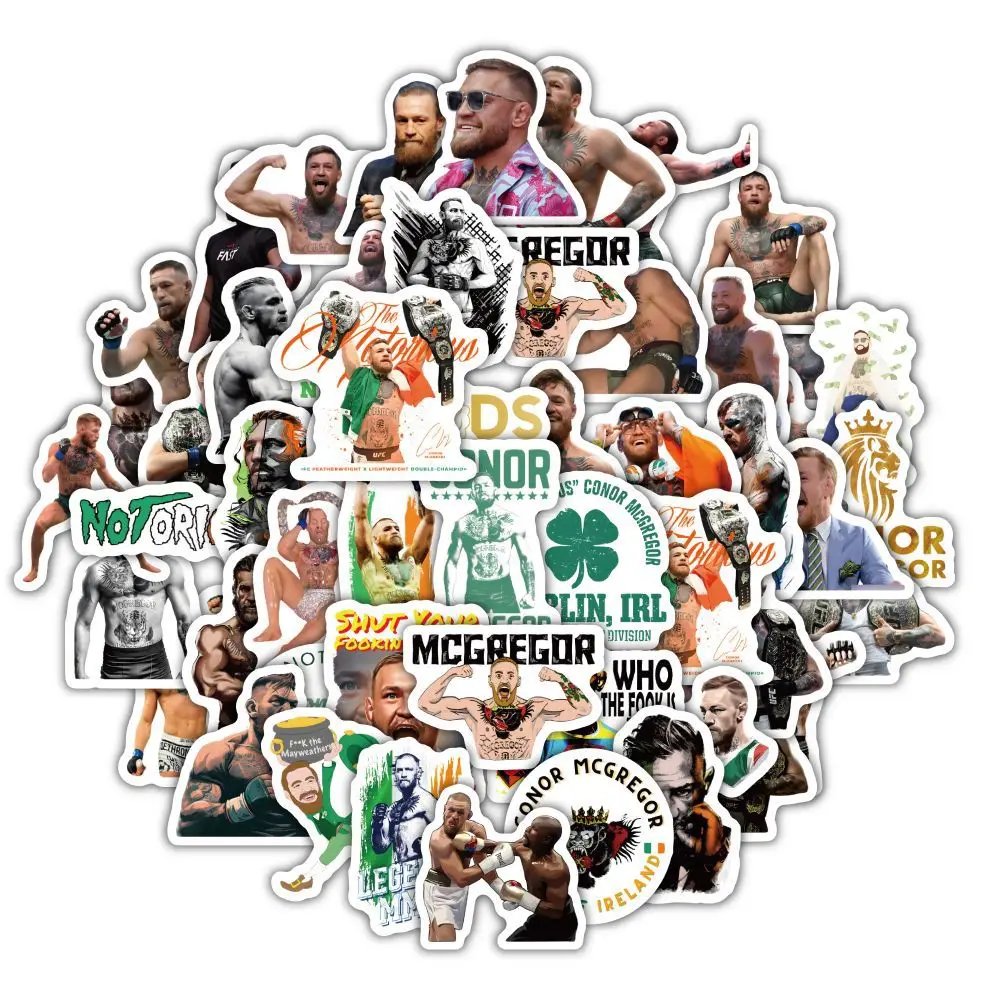 60Pcs/Set UFC Boxing Champion Conor McGregor Graffiti Stickers Phone Case Computer DIY Decorative Waterproof Adhesive Sticker