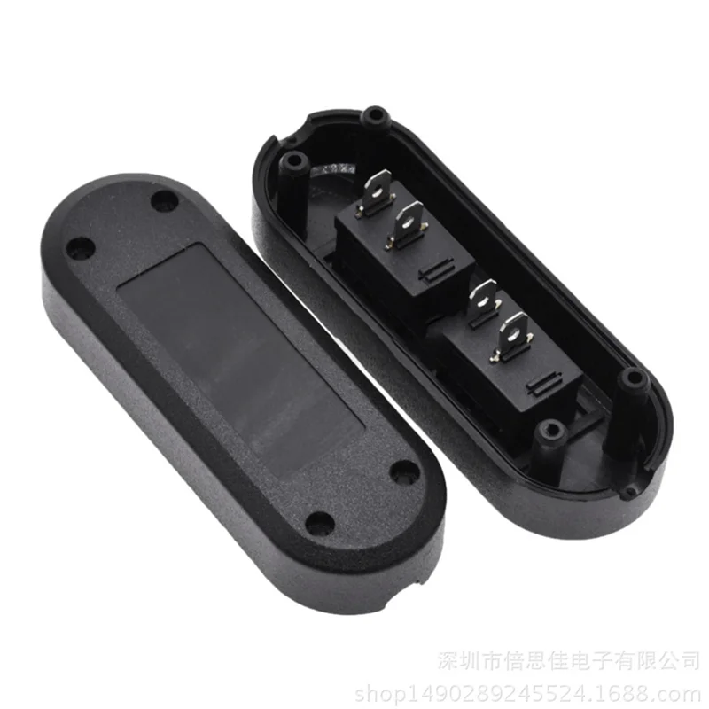AA81-Black Duplex Switch Straight-Through Rocker Switch Suitable For Dual-Control Desk Lamp