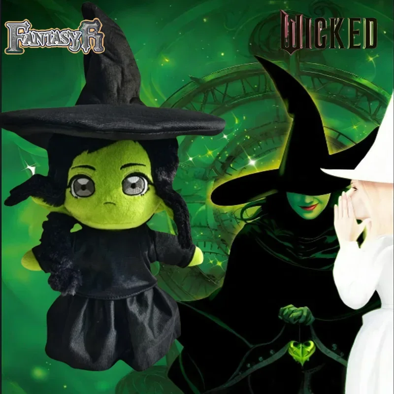 Movie Wicked Plush Cosplay 30cm Elphaba Glinda Plush Plushies Mascot Figurine Props Halloween Carnival Party Decor Fantasy Gifts