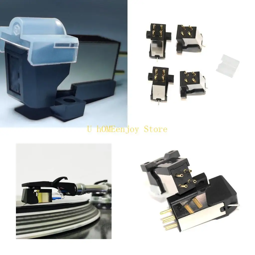 

B0KF Прочный картридж с подвижным магнитом для проигрывателя фонографа Картридж со стилусом с полупросверленным конусом для