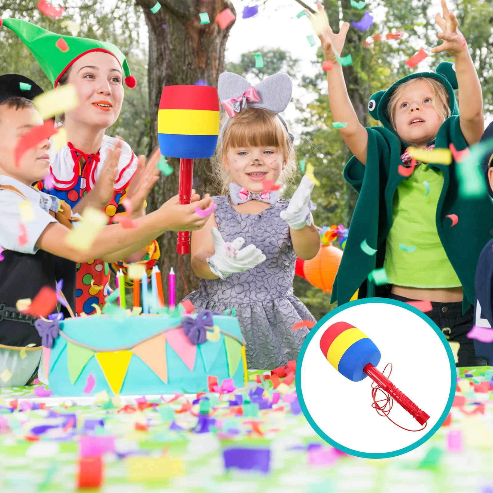 

Детский молоток-стучалка из прочного пластика с губчатой ручкой, разноцветный дизайн, прост в использовании, маленький молоток, развивающий подарок, детские молотки