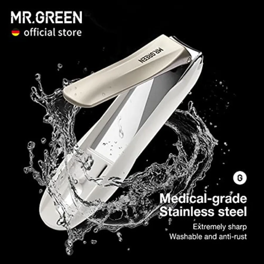 MR.GREEN Nail Clippers Anti Splash Fingernail Cutter Stainl Steel Manicure Tools Nail Scissors Detachable Design Nail Trimmer M