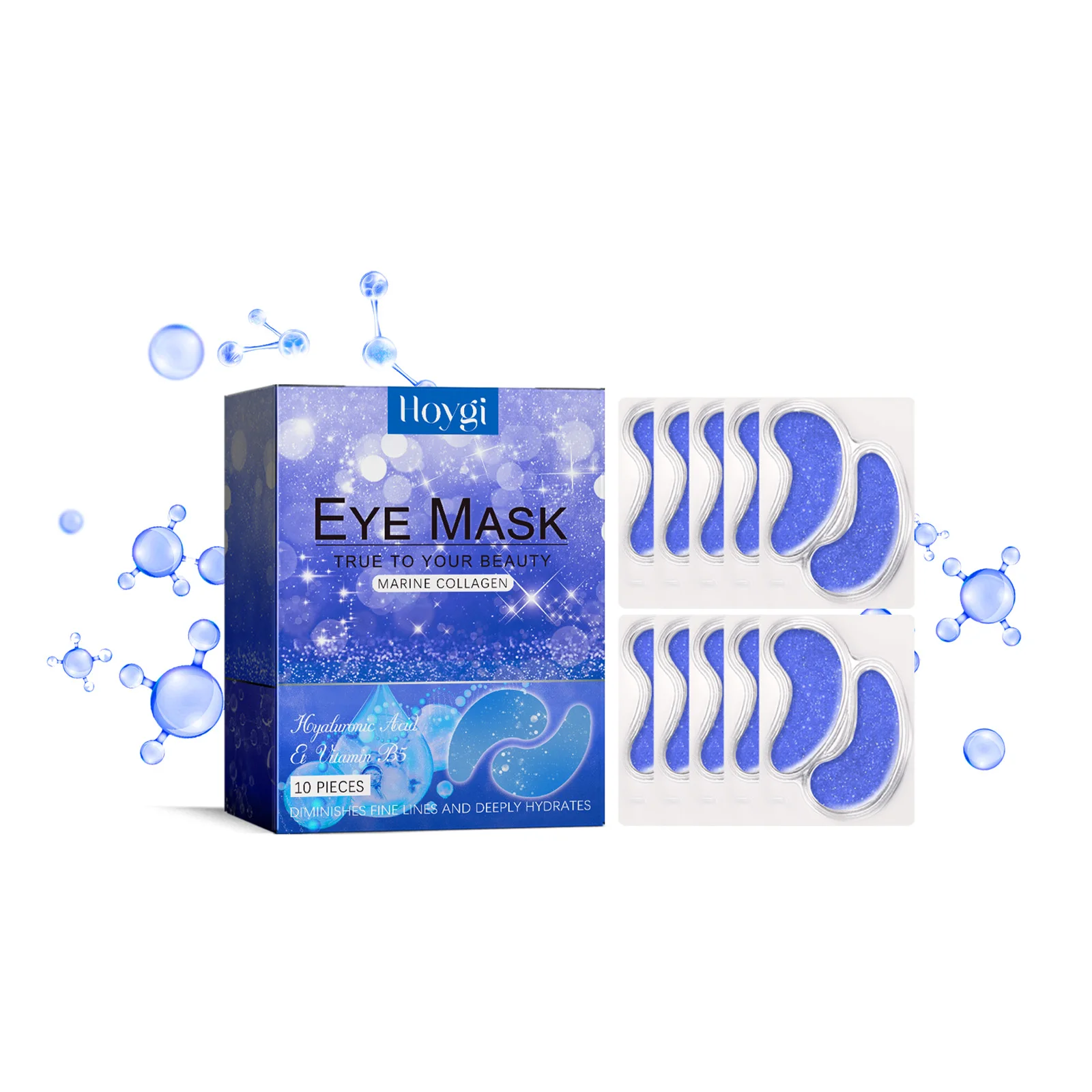 Moist Eye Care Rapid Anti-aging Reduction Deep Penetrate Skin Powerful Anti-wrinkle Brighten Eye Area Marine Collagen Eye Mask