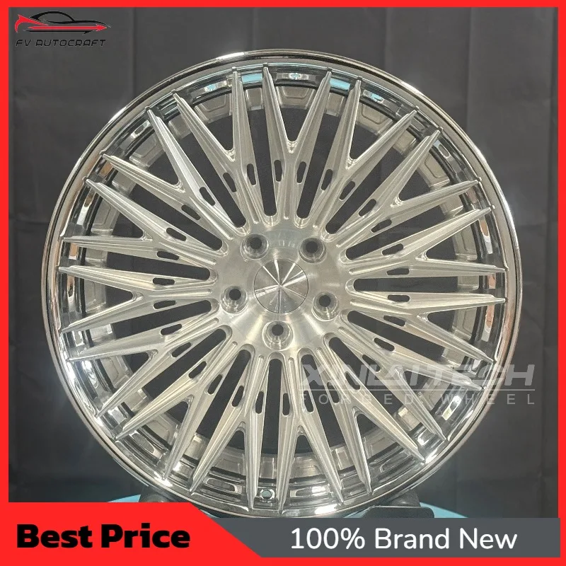 【2026】XINLAI 2-Piece Forged Wheels 20x9 21x10 22x11 24x12 5x112 5x120 5x114.3 Mirror Chrome Polished Spoke For BMW 5 Series