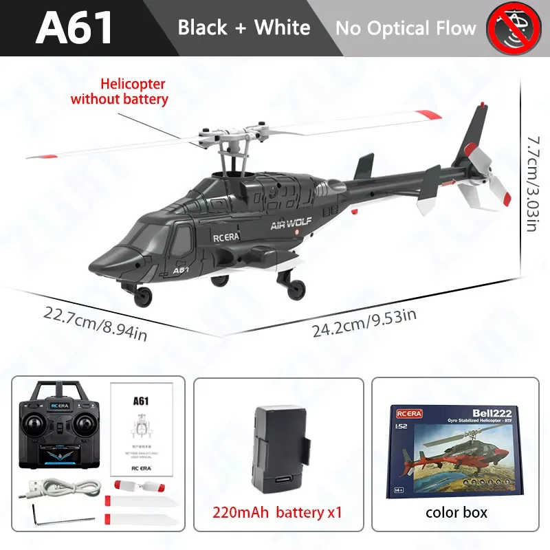 A61 RC Hubschrauber 2,4G 6-Aixs Gyroskop 4CH Höhe Halten Optischen Fluss Fernbedienung Hubschrauber Spielzeug Für kind Erwachsene