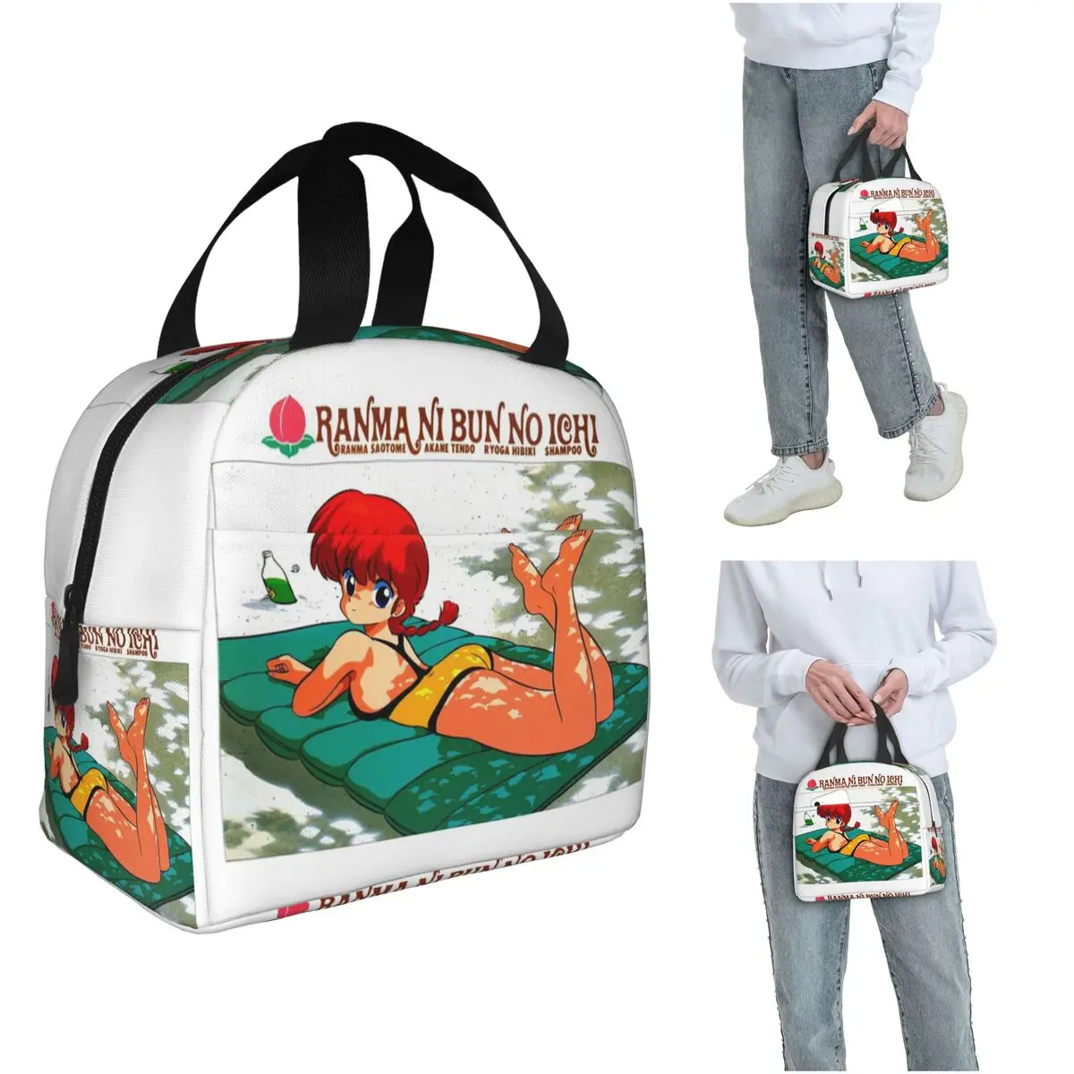 

Ranma 12 Женский классический плакат V2 Изолированная сумка для обеда для детей Школьный холодильник Термальная коробка для еды Сумка Портативные ланч-боксы Контейнер