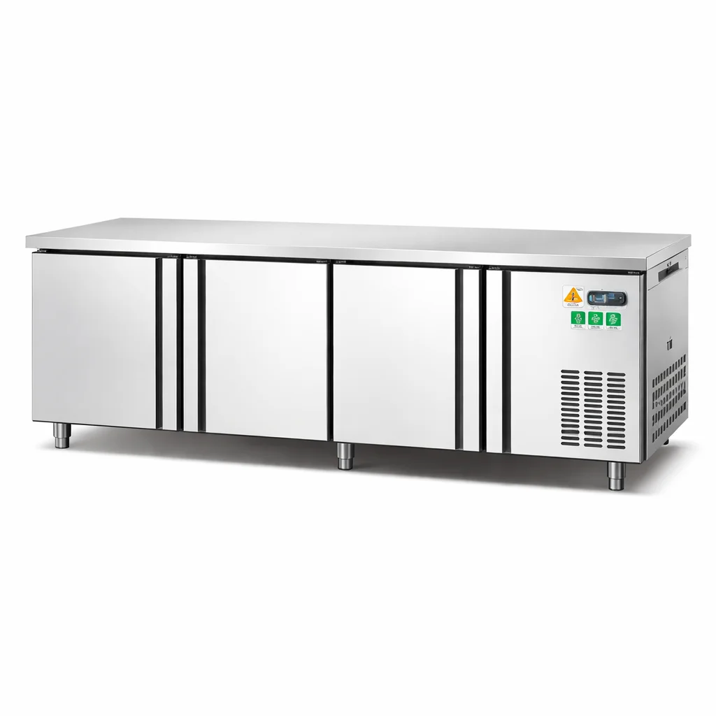 hp-Customizable 201/304 Stainless Steel Undercounter Workbench  Refrigerated Work Table Work Table with Refrigeration Function