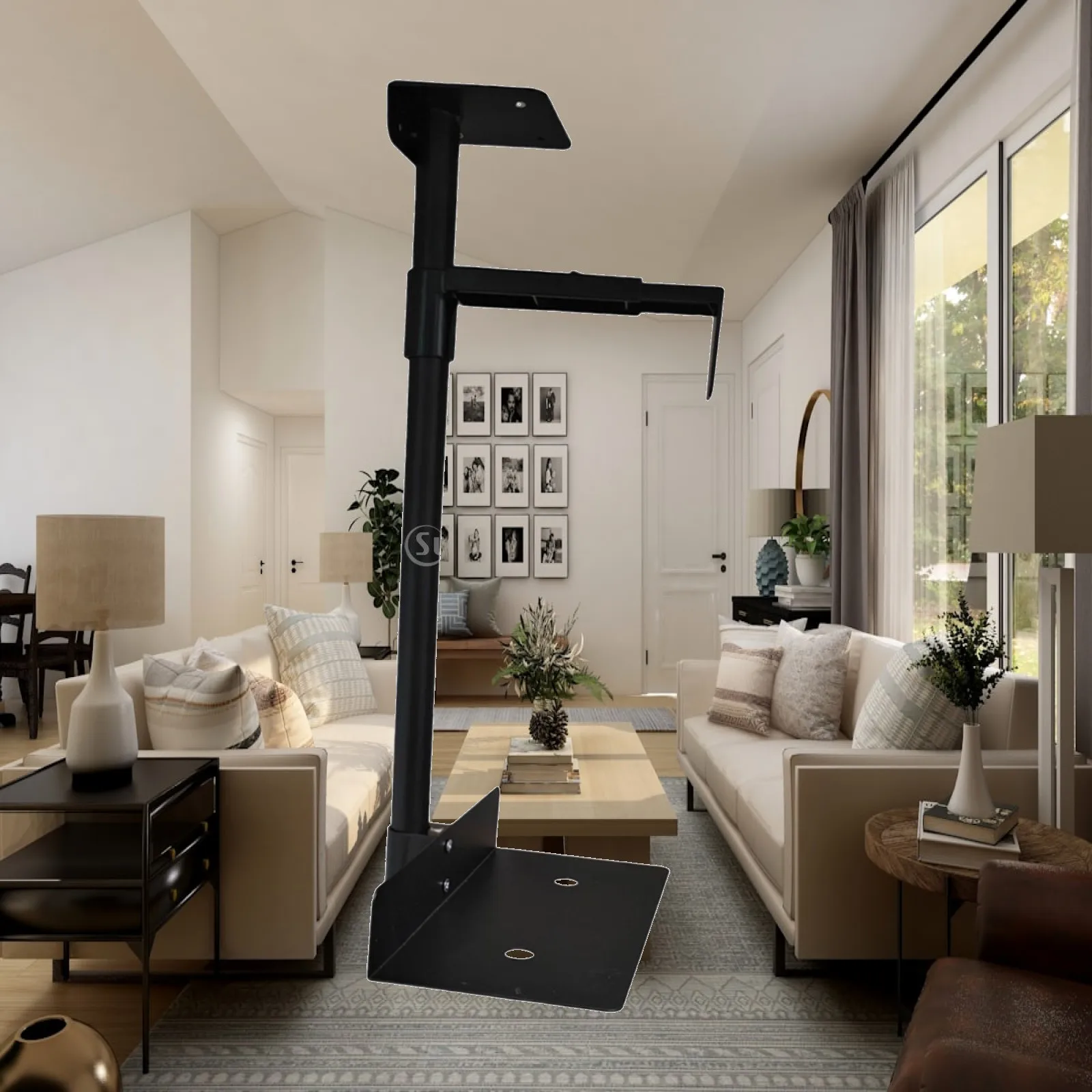 CPU Mount Bracket Host Stand Space Saving Universal Rack Heavy Duty Home Office Installation under Desk or on Wall Adjustable