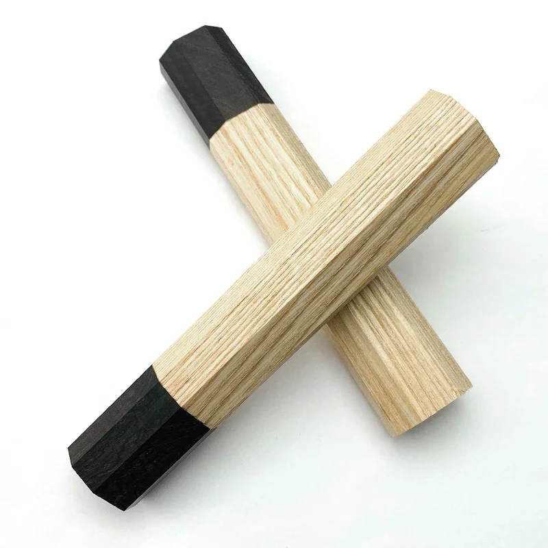 

Wa Ebony Wood Handle Octagonal Handle Crafts Manual DIY Semi-finished Damascus Knife Handle Kitche