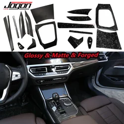 For BMW 3 4 Series G20 G21 G22 G28 G23 G42 320i 325i 330i Real Carbon Fiber Console Cover Gear Shift Panel Trim Car Interiors