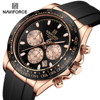 Top Brand NAVIFORCE Man Chronograph 24 Hours and Date Display Fashion Men's Wrist Watches Silicone Band Multifunction Male Clock