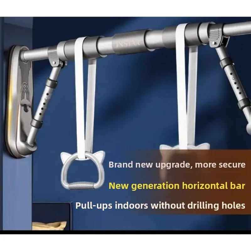 Indoor Horizontal Bar That Requires No Drilling, Can Be Hung on Wall for Use, Portable Home Fitness Training Equipment,Fitness