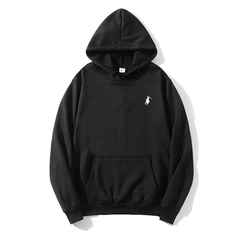 2026 Autumn/Winter Men's Pattern Embroidered Hooded Sweatshirt suitable for both men and women, casual style for couples Tops