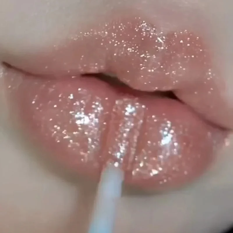 5 colori Sparkling Glitter Lip Gloss Waterproof Diamond Shimmer Glitter Liquid Lipstick Diamond Pearl Gloss Sexy Lip Cosmetics