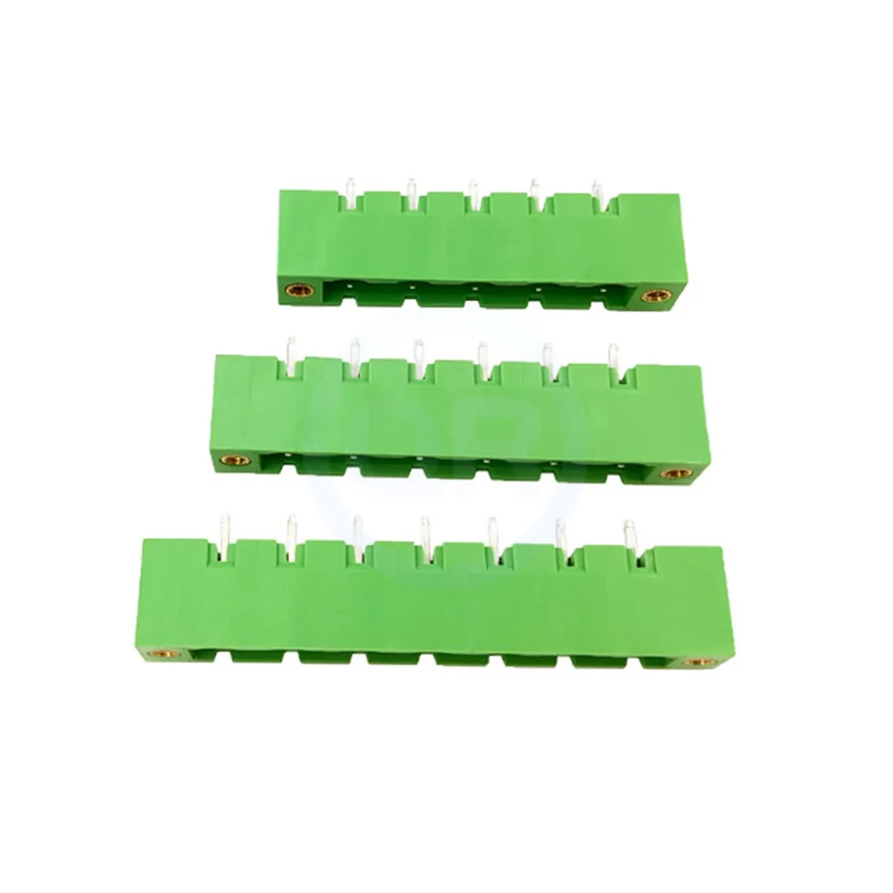 (20 pcs) KF 2EDGVM 7.62mm Flanged Plug-in Terminal Block with Ears JM 15EDGVM 7.62 PCB Straight Pin Block with Fixing 2~12Pin