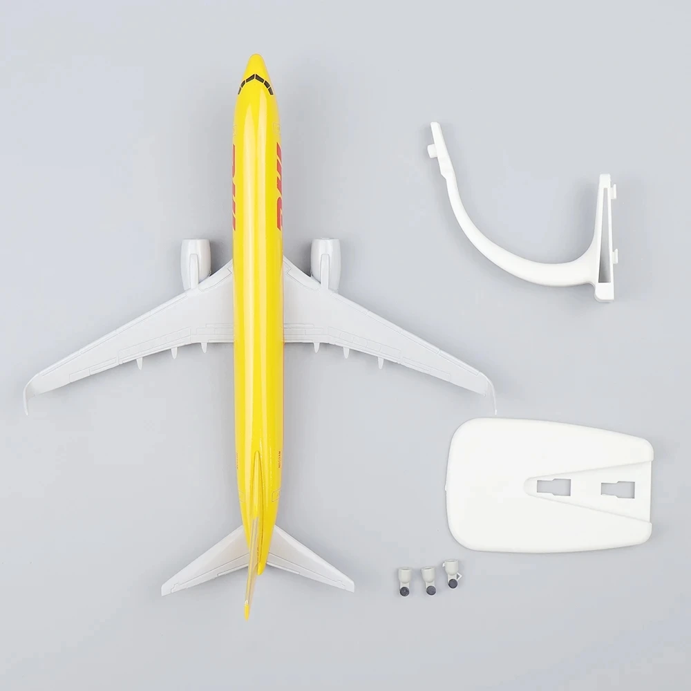 20cm 1:400 Scale Metal Airplane Model  DHL B737 Airlines Metal Aircraft Replica Alloy Material Aviation Mold Gift Series