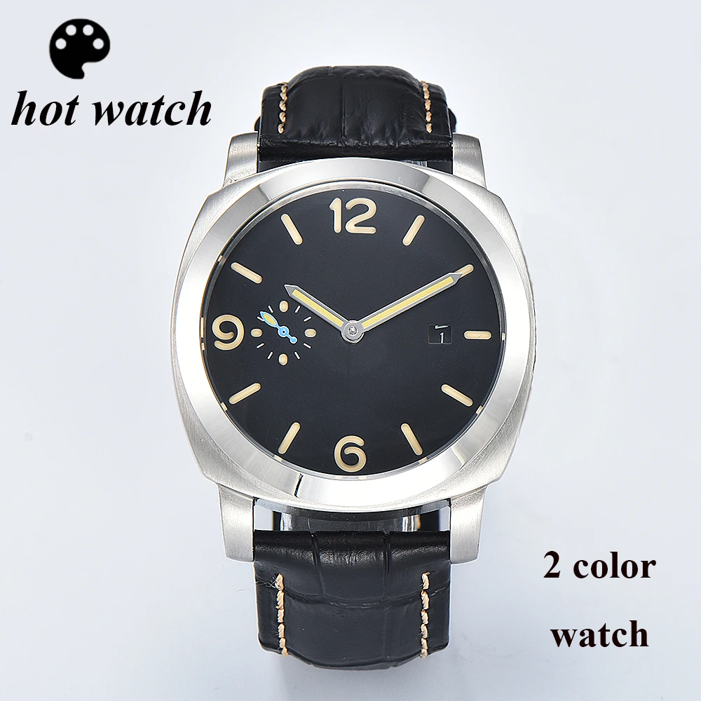 Mens Watch ST2555 Automatic Watch Stainless Steel Case Watches for Men High Strength Glass Leather Strap Mechanical Watches